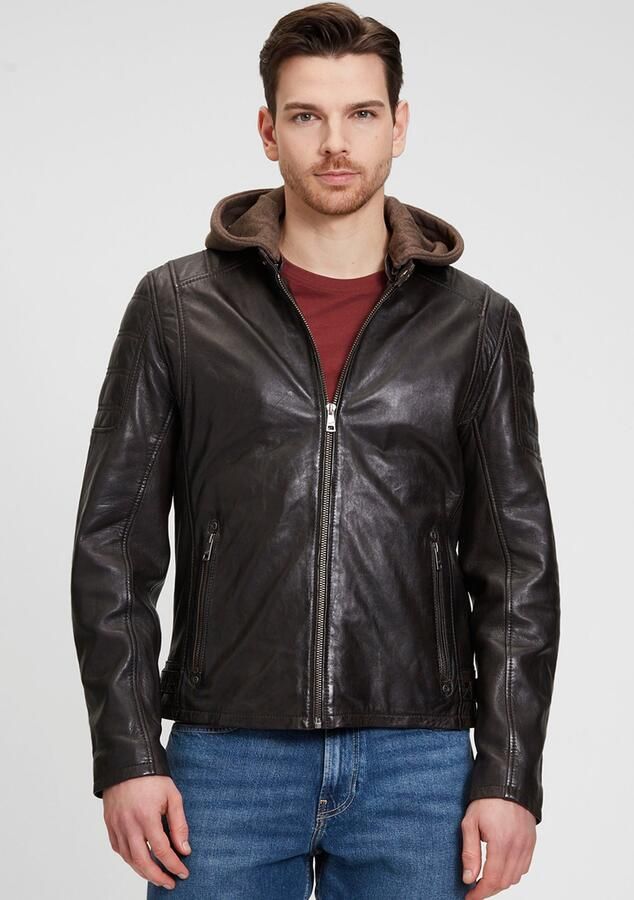 Mauritius Leren jack Rylo LAKEV Rits ritszakken - Foto 8