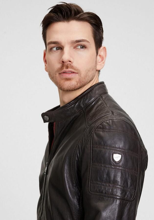 Mauritius Leren jack Rylo LAKEV Rits ritszakken - Foto 5