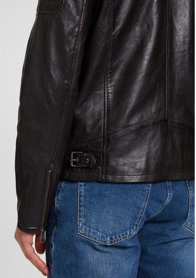 Mauritius Leren jack Rylo LAKEV Rits ritszakken - Foto 2