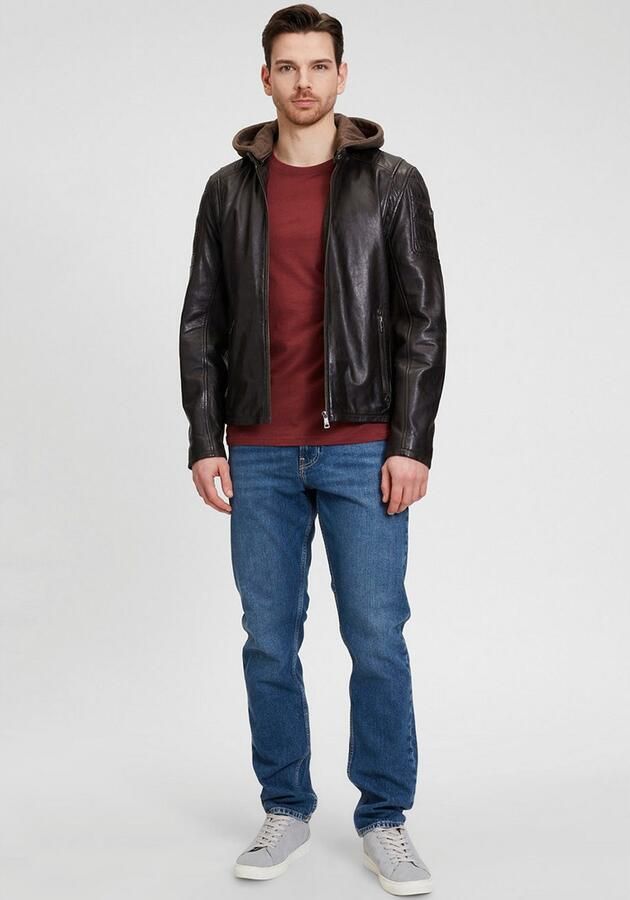 Mauritius Leren jack Rylo LAKEV Rits ritszakken - Foto 6