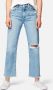 Mavi Jeans Straight fit high waist jeans met biologisch katoen model 'Barcelona' - Thumbnail 2