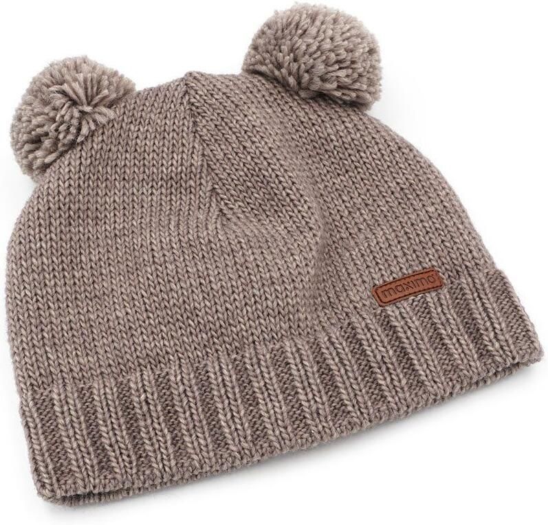 MAXIMO Gebreide muts van zachte wolmix met twee pompons