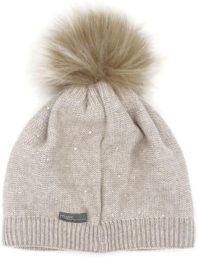 MAXIMO Pomponmuts met glitterstenen voor meisjes