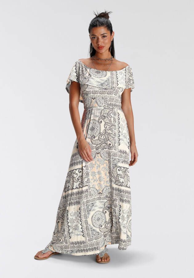 Melrose Maxi-jurk met carmen halslijn