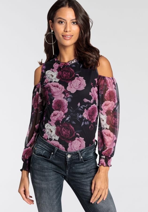Melrose Blouse met lange mouwen met elegante bloemenprint nieuwe collectie - Foto 8