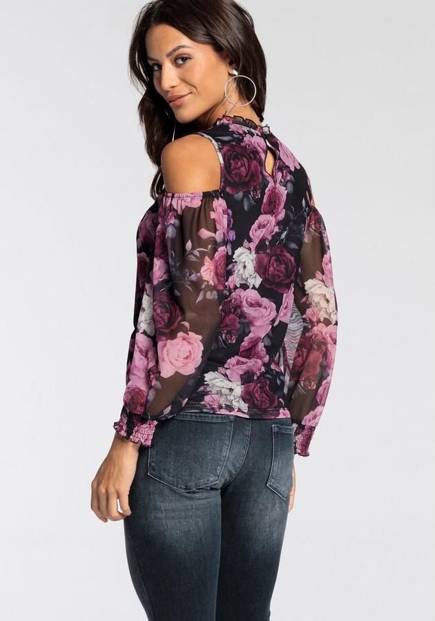 Melrose Blouse met lange mouwen met elegante bloemenprint nieuwe collectie - Foto 3