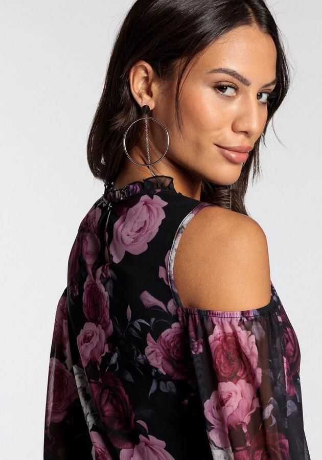 Melrose Blouse met lange mouwen met elegante bloemenprint nieuwe collectie - Foto 4