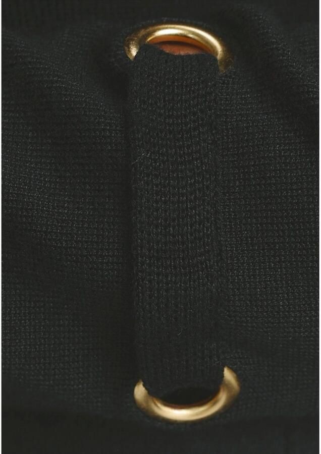 Melrose Gebreide jurk in mini-lengte van fijnbreisel met veters