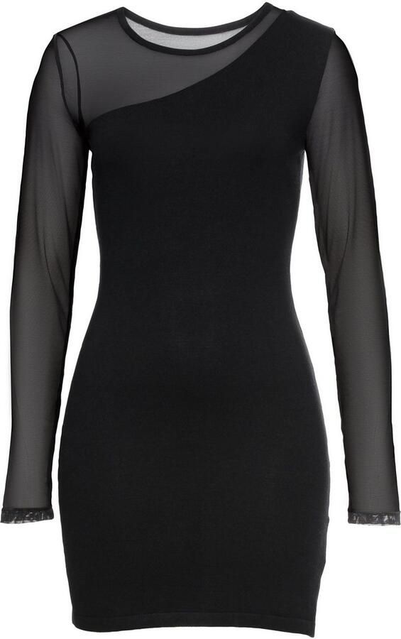 Melrose Gebreide jurk in vrouwelijke mini-lengte met mesh - Foto 7