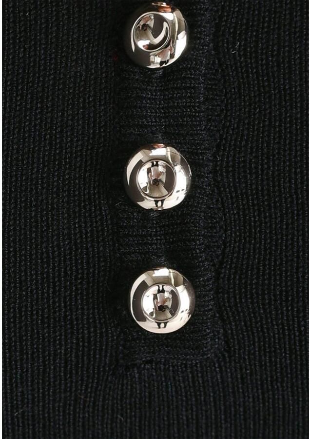 Melrose Gebreide jurk korte jurk vrouwelijke stijl van fijnbreisel met kantdetails