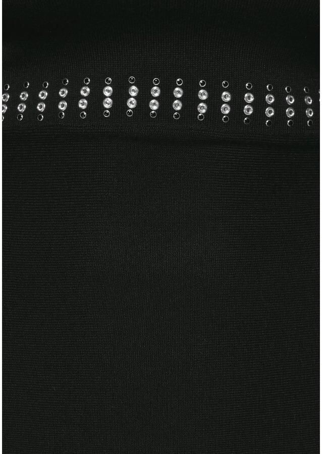 Melrose Gebreide jurk vrouwelijke mini jurk met uitlopende rok en v-hals