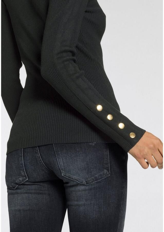 Melrose Gebreide trui van ribkwaliteit met knopen - Foto 2