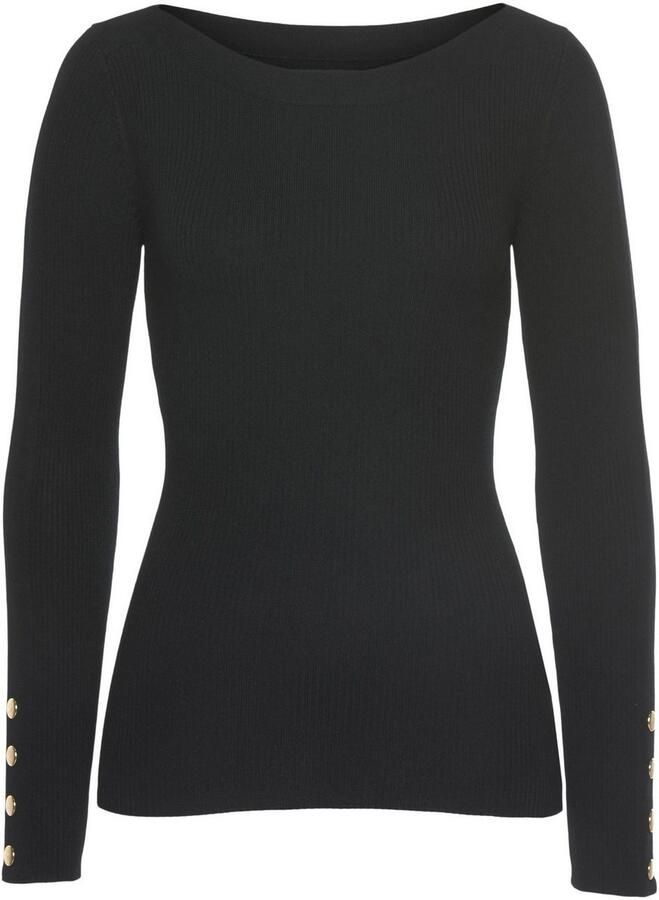 Melrose Gebreide trui van ribkwaliteit met knopen