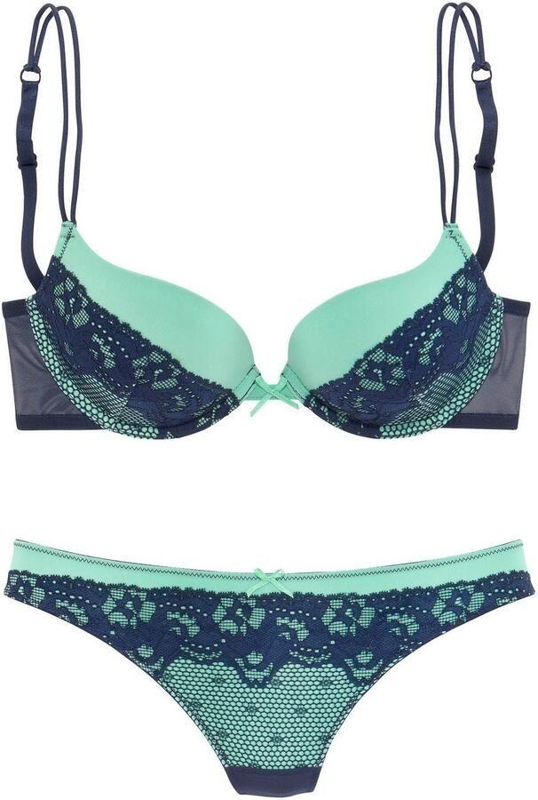 Melrose Set: push-up bh dessous (set 2-delig Met string) - Foto 4