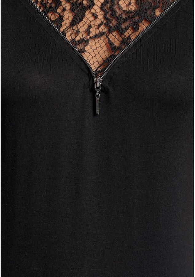 Melrose Shirt met korte mouwen met ingesneden mouwen comfortabele pasvorm met fijne kant - Foto 4