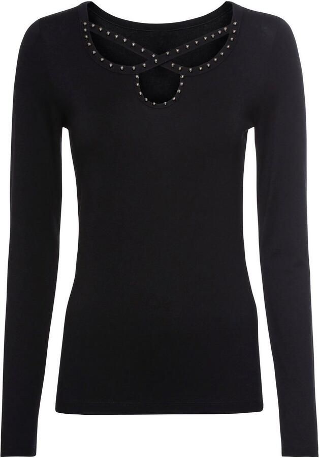 Melrose Shirt met lange mouwen getailleerde snit heuplange pasvorm van jersey - Foto 7