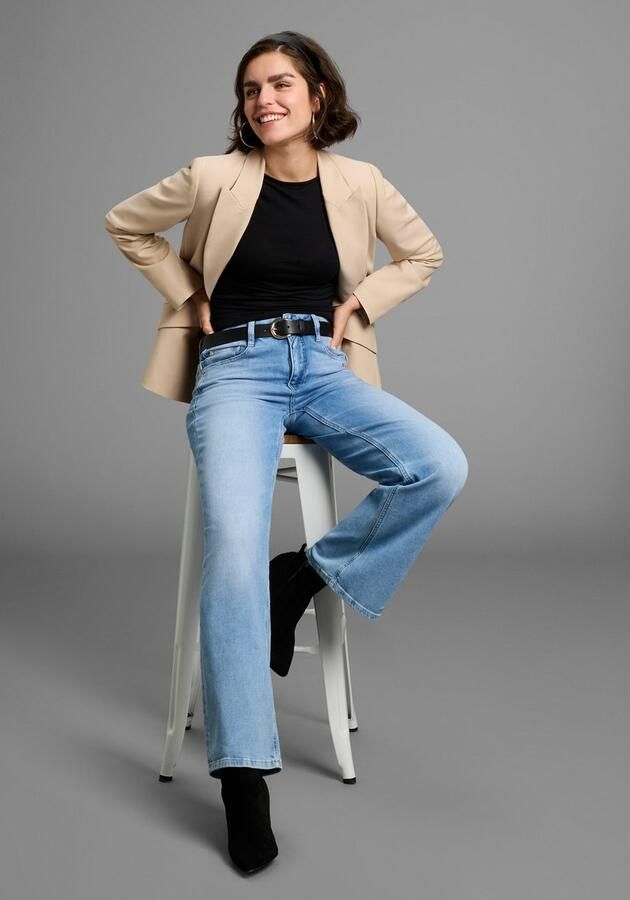 Melrose Shirt met ronde hals 3 4-mouw getailleerde snit met kant - Foto 2