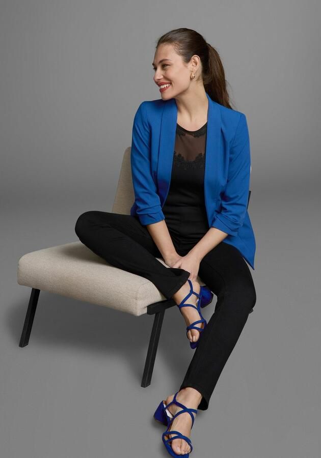 Melrose Shirt met ronde hals Korte mouwen zeer figuurvolgend feminiene stijl - Foto 5