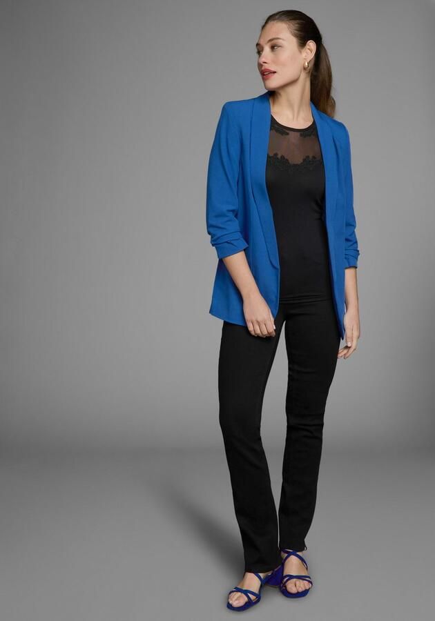 Melrose Shirt met ronde hals Korte mouwen zeer figuurvolgend feminiene stijl - Foto 6