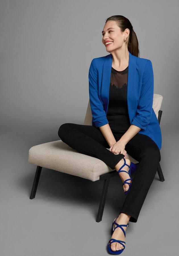 Melrose Shirt met ronde hals Korte mouwen zeer figuurvolgend feminiene stijl - Foto 7