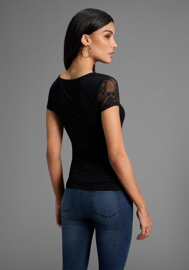Melrose T-shirt Korte mouwen feminin gesneden asymmetrische hals - Foto 2