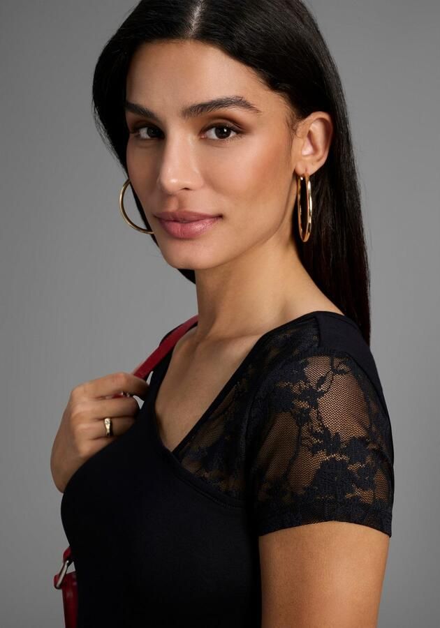 Melrose T-shirt Korte mouwen feminin gesneden asymmetrische hals - Foto 3