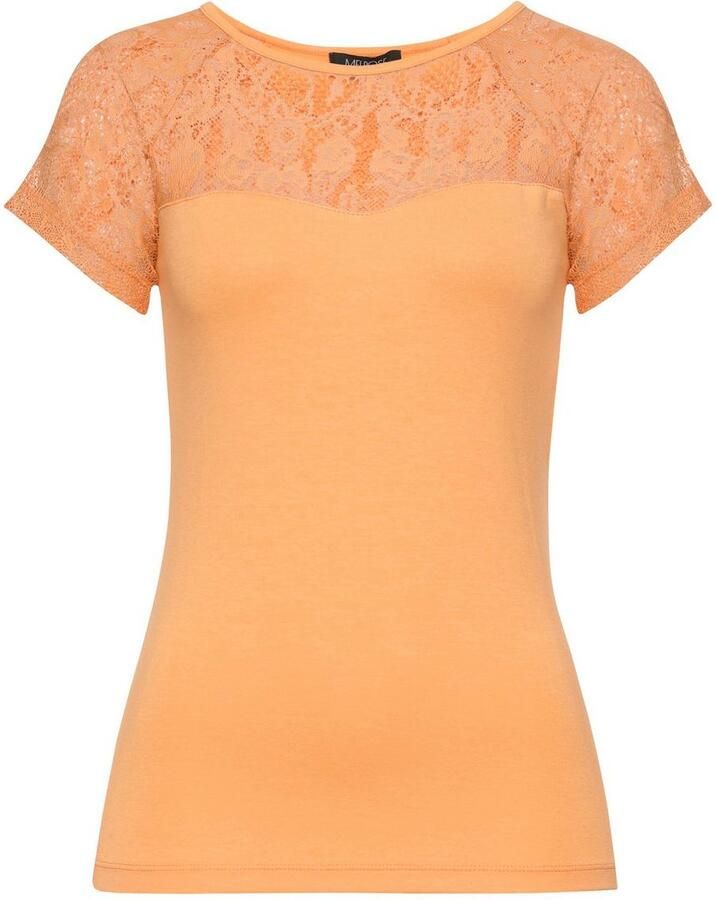 Melrose T-shirt met elegante kantdetails nieuwe collectie