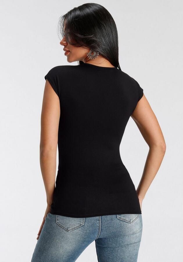 Melrose T-shirt zeer figuurvolgende snit diepe v-hals - Foto 3