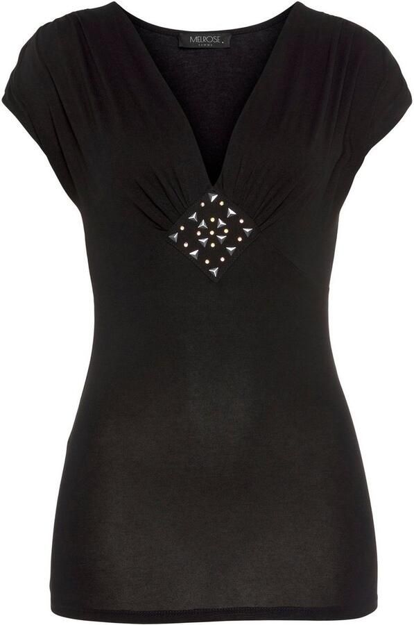 Melrose T-shirt zeer figuurvolgende snit diepe v-hals - Foto 6
