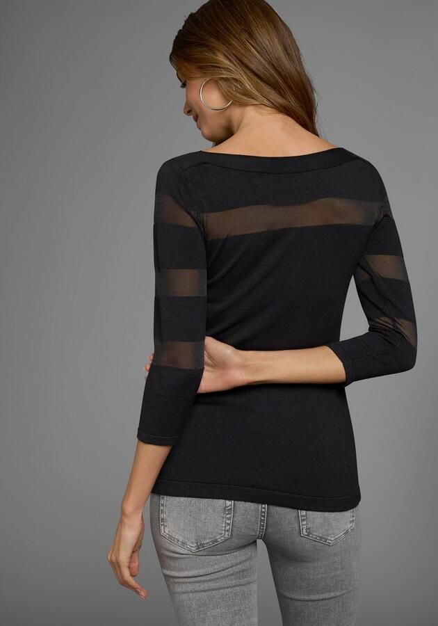 Melrose Trui met 3 4-mouwen met transparante strepen - Foto 11