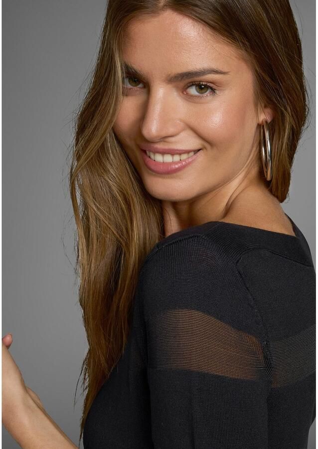 Melrose Trui met 3 4-mouwen met transparante strepen - Foto 4