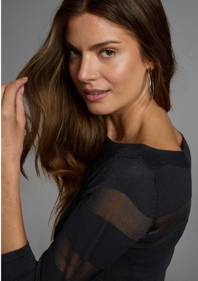 Melrose Trui met 3 4-mouwen met transparante strepen - Foto 5