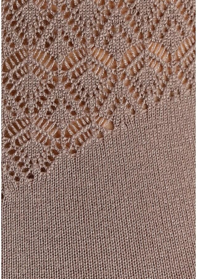 Melrose Trui met staande kraag met ajourbreisel en volumineuze mouwen - Foto 4