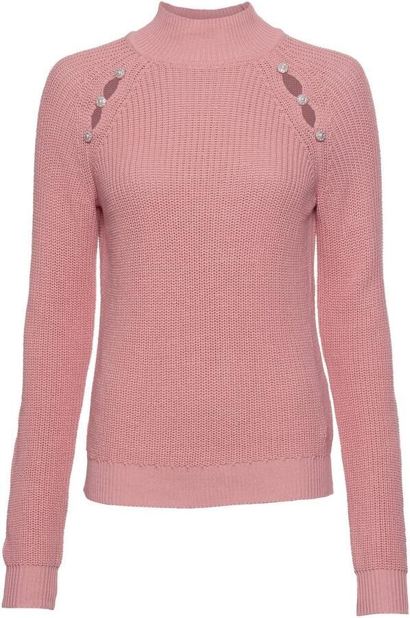 Melrose Trui met staande kraag met cut-outs en knoopdetails - Foto 7