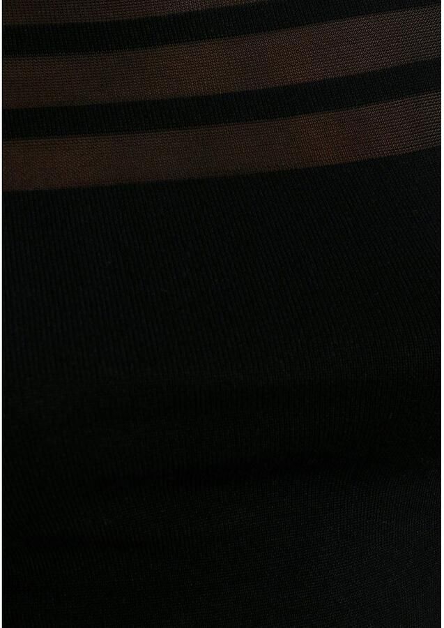 Melrose Trui met staande kraag met transparante strepen en ballonmouwen - Foto 2