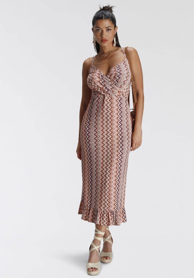 Melrose Midi-jurk met een diepe v-hals