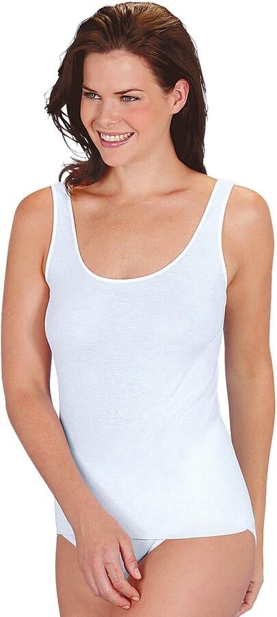 Mey Tanktop Noblesse zonder opstaande zijnaden slim fit diepe ronde halslijn - Foto 2