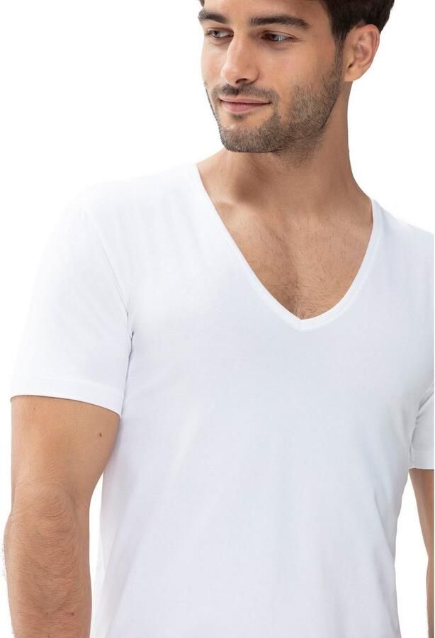 Mey T-shirt V-hals Dry Cotton Muscle Singlet Wit