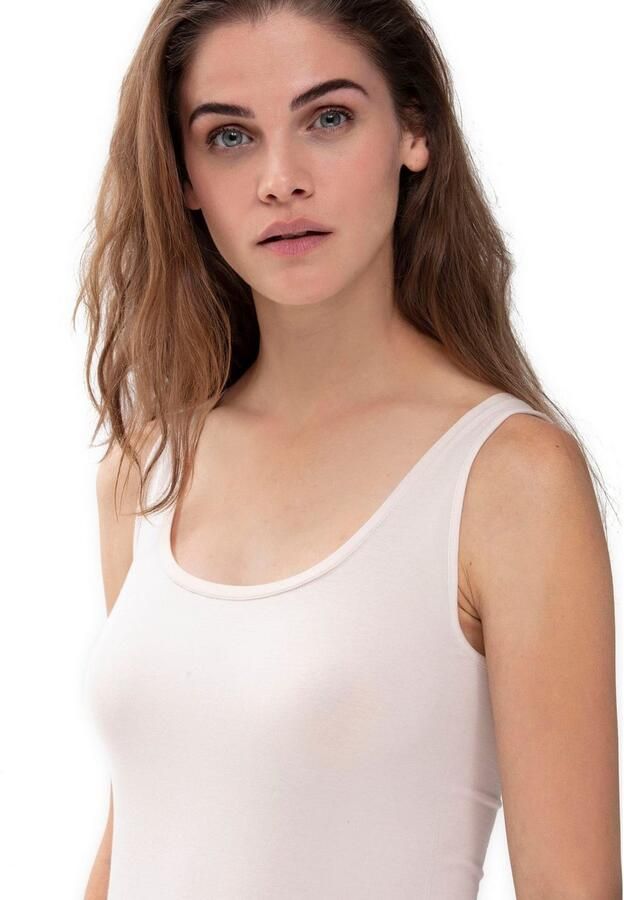 Mey Hemd Superfine Organic brede bandjes diepe ronde hals single jersey elastisch (2 stuks Set van 2) - Foto 2