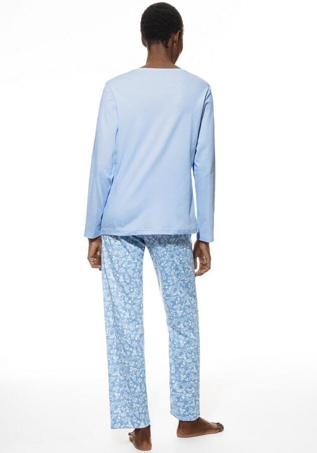 Mey Pyjama Flower Meadow Comfortband ronde hals comfortabel single jersey lange mouw (2-delig)
