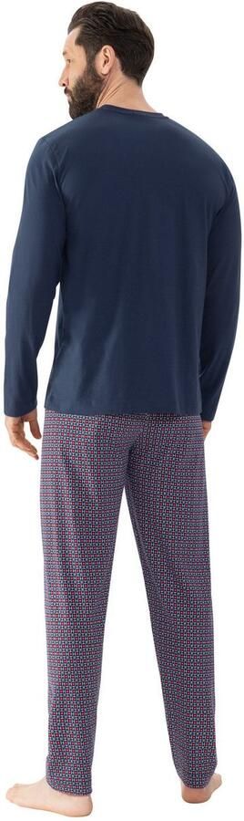 Mey Pyjama RED TILE Shirt met lange mouwen en borstzak - Foto 5