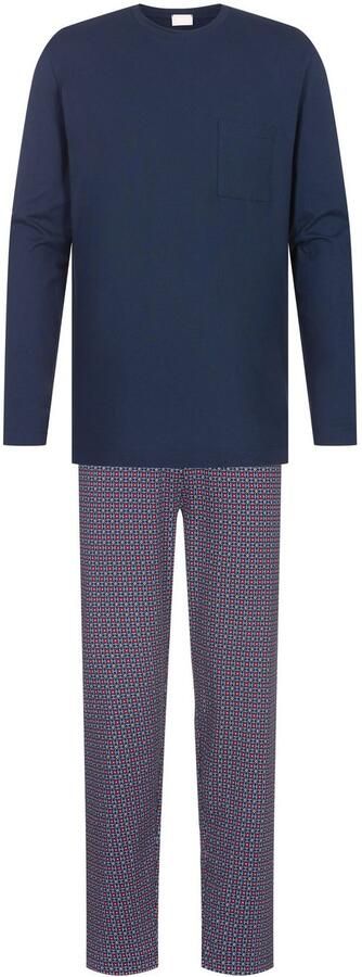 Mey Pyjama RED TILE Shirt met lange mouwen en borstzak - Foto 3