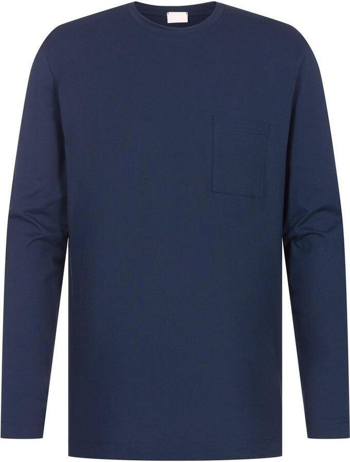 Mey Pyjama RED TILE Shirt met lange mouwen en borstzak