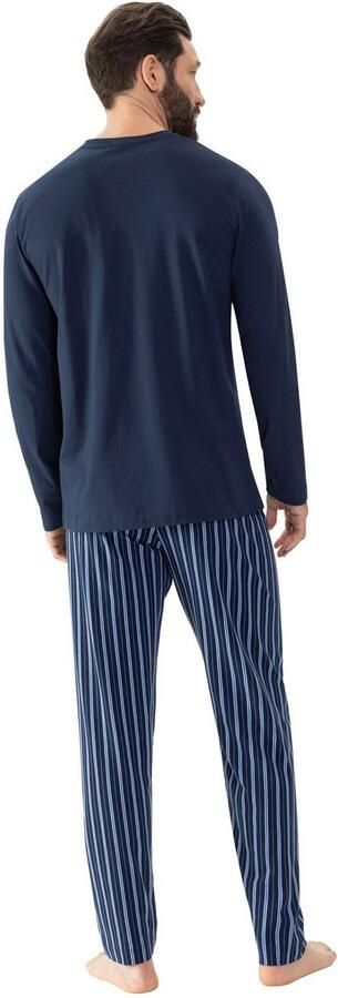 Mey Pyjama Straight Shirt met lange mouwen en borstzak (2-delig) - Foto 4