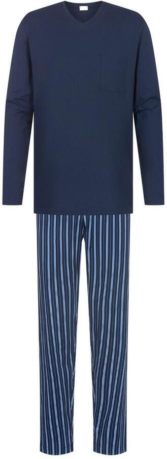 Mey Pyjama Straight Shirt met lange mouwen en borstzak (2-delig) - Foto 3