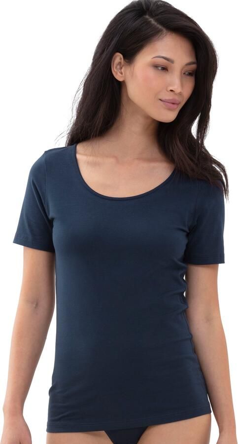 Mey Shirt met korte mouwen COTTON PURE Ronde halslijn halve mouw losse pasvorm - Foto 4