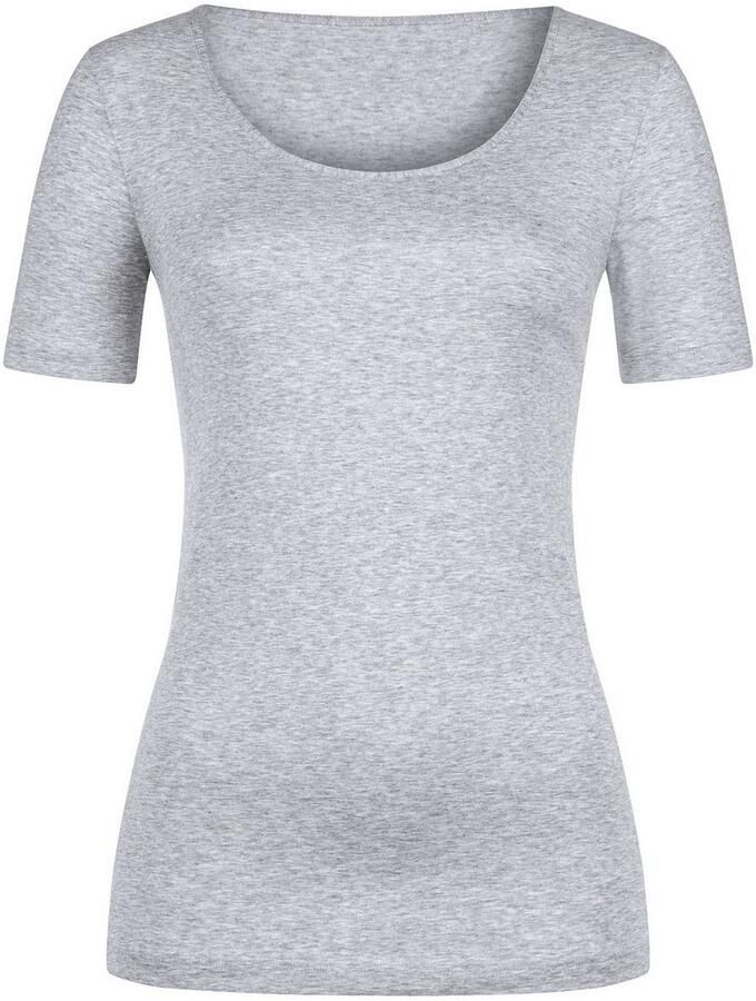 Mey Shirt met korte mouwen COTTON PURE Ronde halslijn halve mouw losse pasvorm