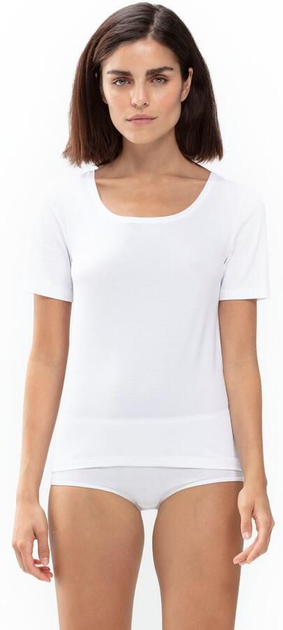 Mey Shirt met korte mouwen Superfine Organic Ronde hals smalle pasvorm half lange mouwen - Foto 3
