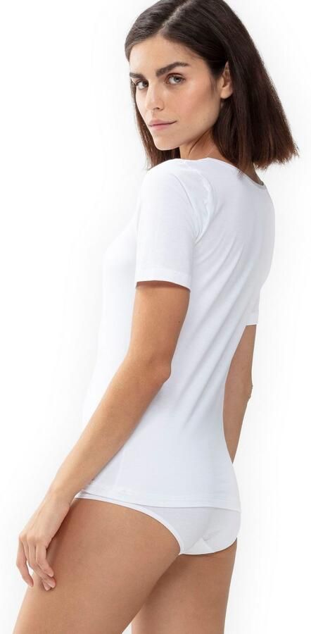 Mey Shirt met korte mouwen Superfine Organic Ronde hals smalle pasvorm half lange mouwen - Foto 2