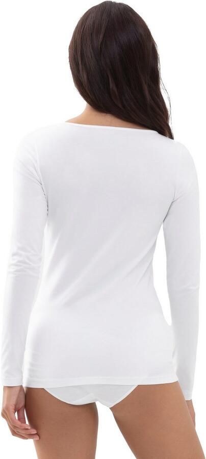 Mey Shirt met lange mouwen COTTON PURE Diepe ronde hals - Foto 2